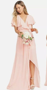 Show Me Your MuMu Audrey Maxi Dress Size Small Womens Frosty Pink Photo 0