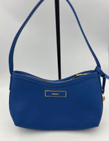 DKNY Blue Shoulder Bag Chic Modern Handbag Designer Purse Small Photo 0