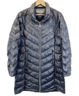 Calvin Klein Womens M Packable Down Quilted‎ Puffer Jacket Full Zip Black Travel Photo 0