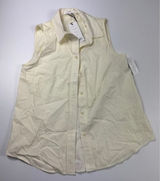 Vetta Sleeveless Button Down‎ Shirt Ivory Collared Top XS Photo 0