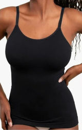 NWT Empetua Black‎ Adjustable Strap Scoop Neck Cami Tummy Control Women Photo 0