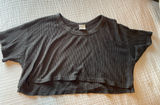 arie cropped flowy top Gray Photo 0