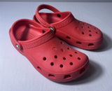 Crocs Unisex Adult Red Classic Clogs Slip on Shoe Size Men 7 Women 9 Outdoor Photo 0