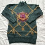 Ellen Tracy Vintage 80s‎ 90s Womens Size Small Green Mohair Wool Blend Knit Sweater Holiday Photo 0