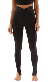 PacSun 1980 PAC WHISPER Active Side Slit Crossover Yoga Pants Black NWT XS Photo 0