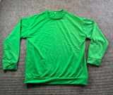 Womens Kelly Green Long Sleeve Crew Neck Sweatshirt Relaxed Fit Casual Top Large Photo 0