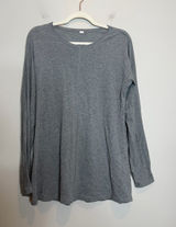 Lululemon Women’s L 10 12 Gray Long Sleeve Tunic Top Thumbholes Relaxed Fit Photo 0