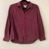 Vintage 90s Red Plaid‎ Outsoorsy Barn Chores Western Cotton Button Up Shirt M Photo 0