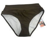 Hapari Tummy Tuk High Waisted Bikini Bottoms Brown UPF 50+ Large Photo 0