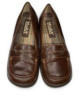 Vintage 90s Y2K Mudd Loafer Shoes Brown Womens Sz 8M Babydoll Dark Academia Photo 0
