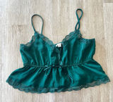 Womens American Eagle Green Lace Tank Top - L Photo 0
