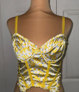 For Love And Lemons Daffodil‎ Bustier Yellow Floral Medium Size Small Photo 0