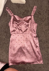 Nana Macs Inspire Love Satin Mini Dress PINK Photo 0