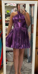 Sherri Hill Homecoming Dress Purple Photo 0