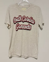 Barefoot Campus Outfitters South Carolina Gamecocks Shirt Speckled Cream Medium‎ Photo 0