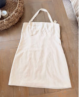 Abercrombie & Fitch Halter Mini Dress Women Cream Large Tall Photo 0