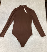 Victoria's Secret Brown Mock Neck Long Sleeve Bodysuit NWT L‎ 11253553 33F6. Photo 0