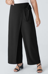Halara High Waisted Tie Side Wide Leg Work Pants Photo 0