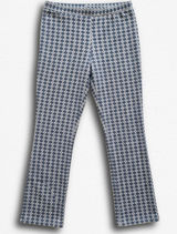 Full Tilt Womens Blue White Geometric Diamond Print Flare Leggings Pants Small Photo 0