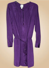 Suzi Chin Tie-Waist Dress | Purple, LS, 14 Photo 0