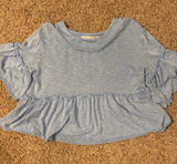 Altar'd State Flowy Ruffled Shirt Photo 0