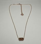 Kendra Scott Mabel Rose Gold Tone & Druzy Necklace Adjustable Length 15 - 17 In Photo 0