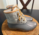 Sperry‎ Saltwater Grey Wool Insulated Waterproof Duck Boots STS82475 Womens 7 Photo 0