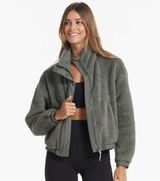 Vuori Women’s Gray Cozy Sherpa Full Zip Hiking Outdoor Warm Jacket Size Medium Photo 0