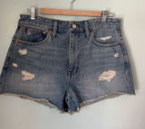 Madewell Shorts Womens Size 28 Blue Distressed Relaxed Short Length Denim Photo 0
