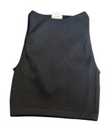 Cotton On Women‎ Black Cropped Ribbed High Neck Black Tank Sleeveless Size XS/S Photo 0