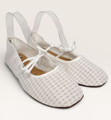 Madden NYC White Fabric Mary Janes Size 6 Photo 0