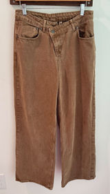 The Ragged Priest Alina Low Rise Baggy Brown Crossover‎ Waist Jeans Size 26 Photo 0