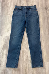 Madewell The Perfect Vintage Jean High Rise Straight Leg Dark‎ Wash Blue Size 26 Photo 0