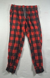 Aerie Women’s Small Red Black Buffalo Plaid Pajama Lounge Jogger Pants Photo 0