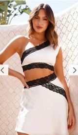 Billy j Emily One Shoulder Mini Dress White Size M Photo 0