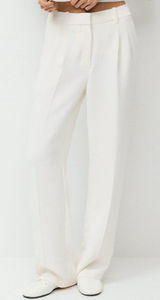 Aritzia Wilfred The Effortless Pant Wide Leg Crepette in Light Birch Size 16 Photo 0