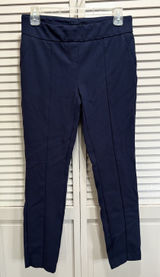 Hilary Radley Navy Skinny Pants Size Sm Mid Rise Elastic‎ Waist Pull On Photo 0