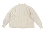 Mango Cropped Boxy Mock Neck Ribbed Sweater S‎ Cream Ivory Photo 0