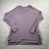 American Eagle Women S Purple Waffle Knit Over Sized Long Sleeve Thermal Tunic Photo 0