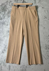 ANN TAYLOR Straight Leg Pants Tan Career Office Minimalist Stretch Size 12 New Photo 0