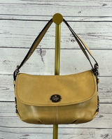 Coach Legacy Leather Flap Shoulder Bag Tan Style F15170 Turnlock Photo 0