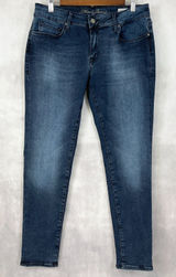 Mavi Jeans Womens 31/30 Alexa Mid Rise Skinny Dark‎ Wash Classic Stretch Ankle Photo 0