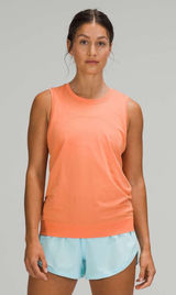 Lululemon Swiftly Breathe Muscle Tank Top Golden Apricot Size 6 Photo 0