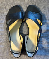 Naturalizer Black Open-Toe Slingback Heels Photo 0