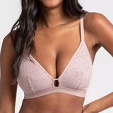 NWT‎ LIVELY Lace Bra Orchid Seamless Triangle Comfort Adjustable Straps Size 3 Photo 0