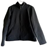 Lole Jacket Water Repellant High Neck Full Zip Zip Pockets Floral Black 14 Photo 0