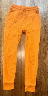SheIn Bright Orange Drawstring Jogger Pants size Medium & free matching top Photo 0