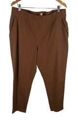 Aritzia The Group by Babaton Cognac Tapered Stretch Pants XL High‎ Rise Pockets Photo 0