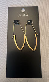 J. Crew Gold V-Point Hoop Earrings Photo 0