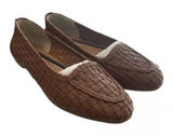 FS Lele Woven Loafers‎ Cognac Brown Brazilian Leather Flat Slip-On Size 9.5 Photo 0
